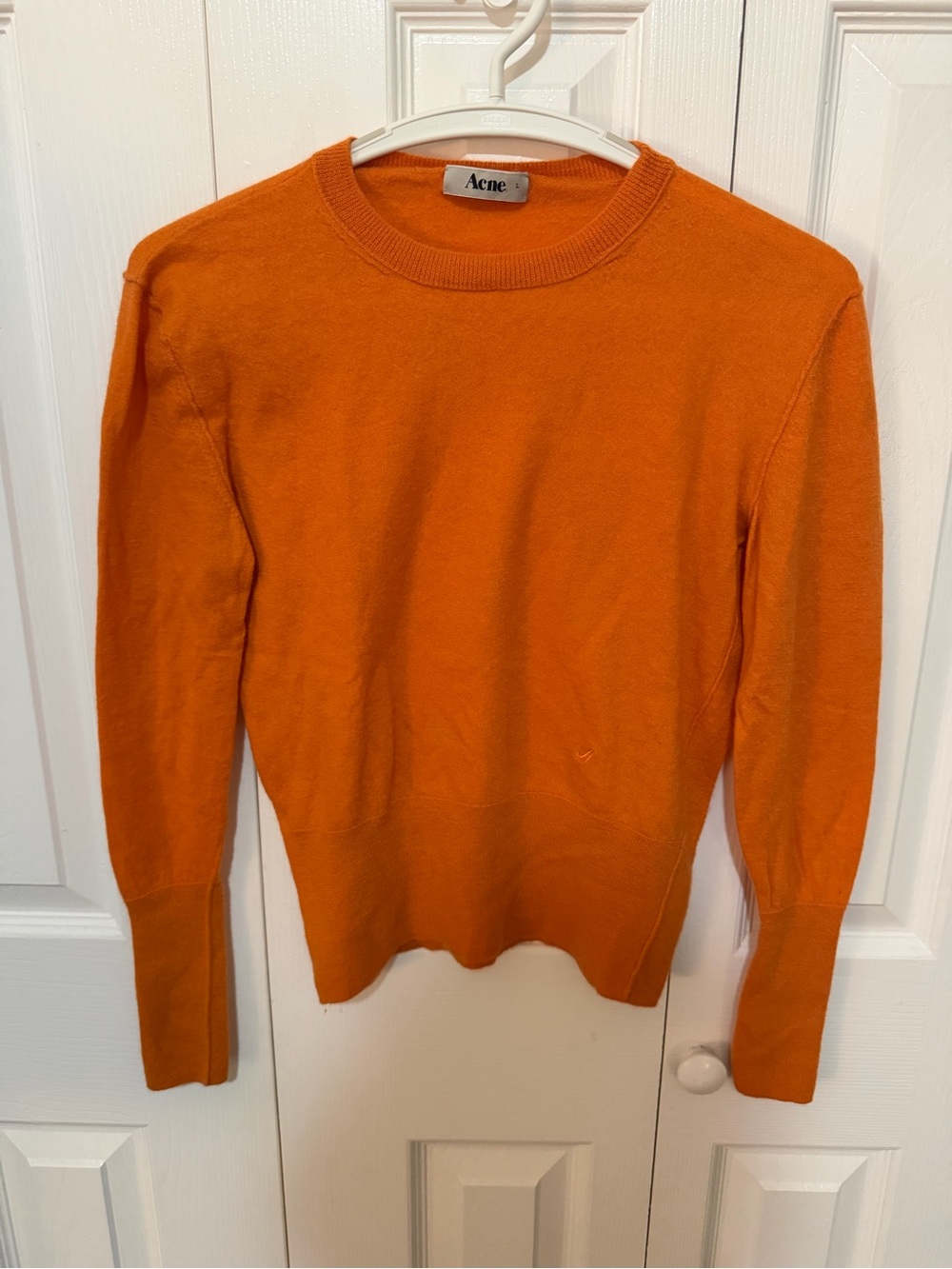 Acne Studios Cashmere Sweater Orange Size Large Cropped